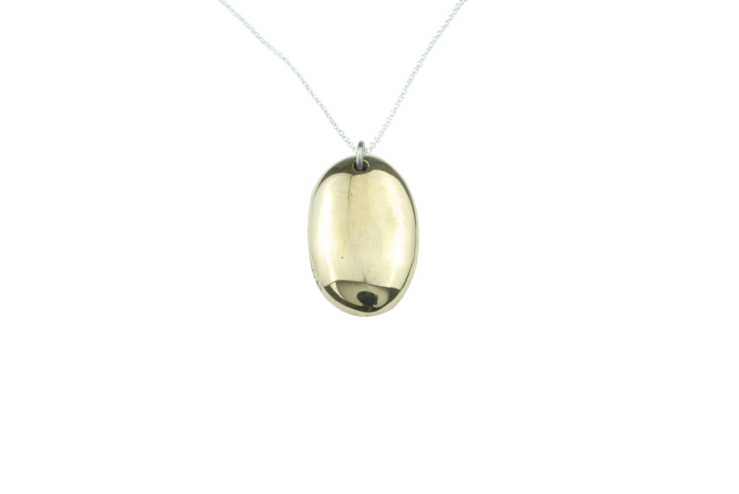 Solid Bronze Pebble Necklace