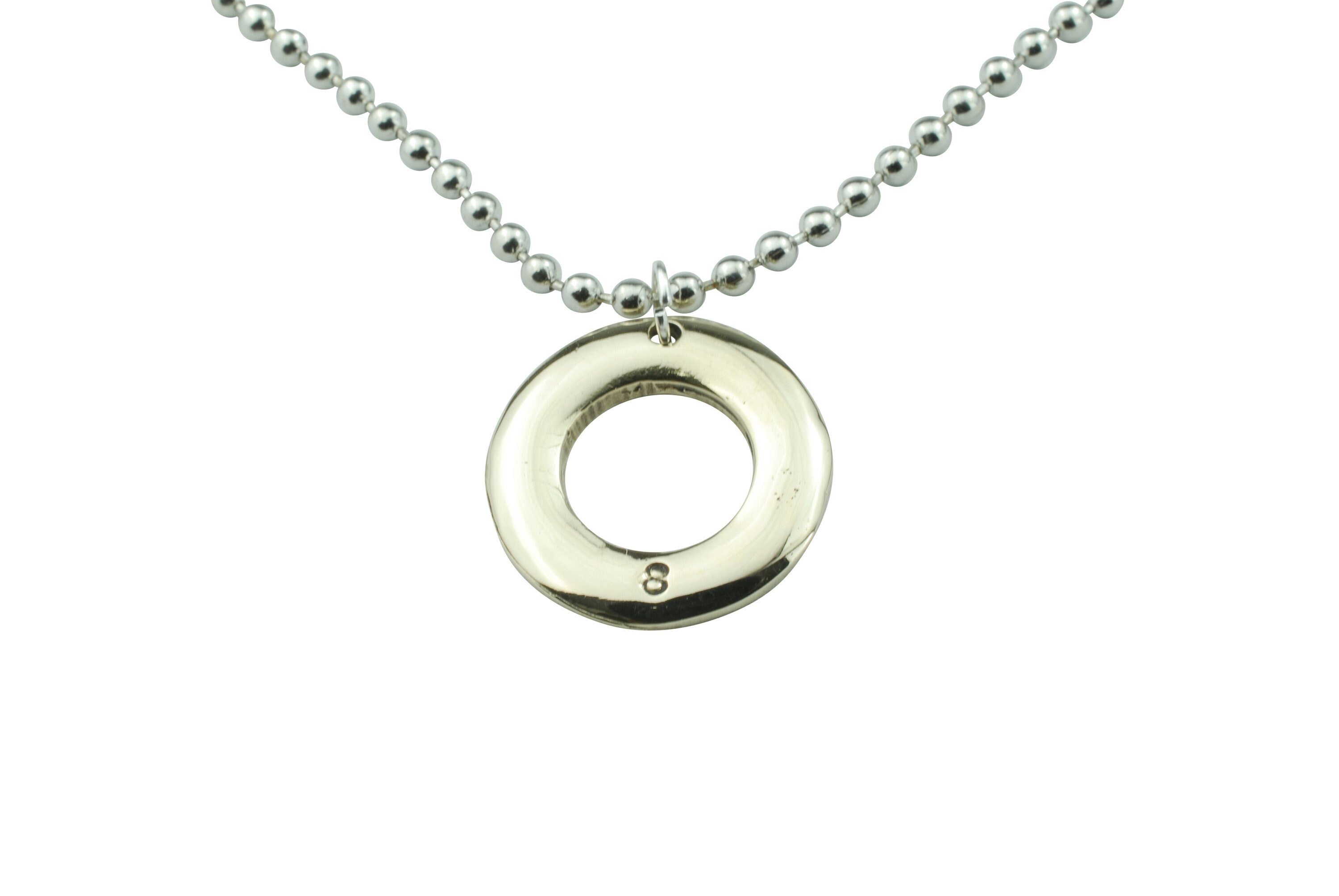 Men's Bronze Hoop Pendant – Stamped 8