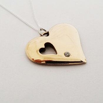 Bronze & Diamond Anniversary Pendant