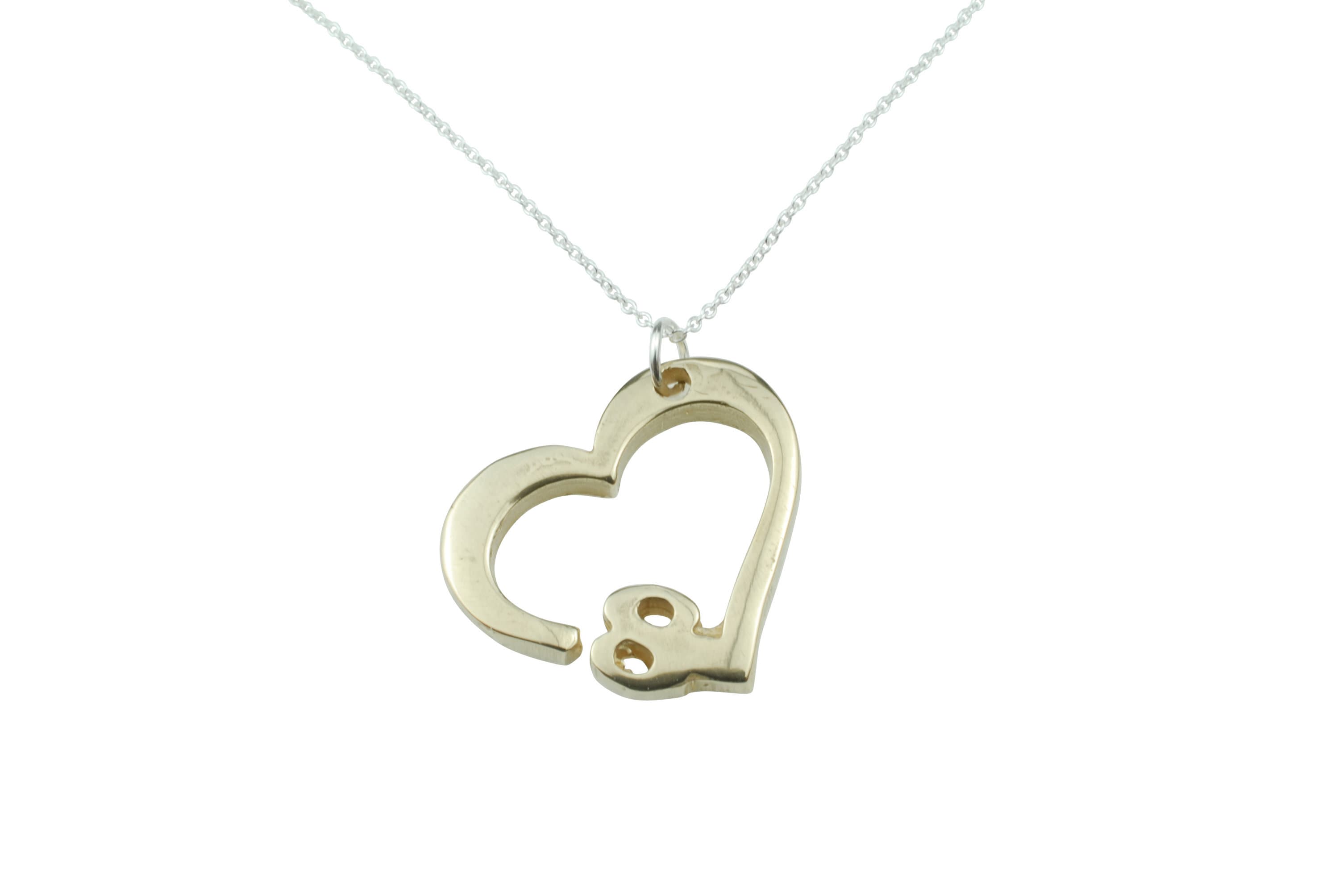 8th Anniversary Bronze Heart Necklace
